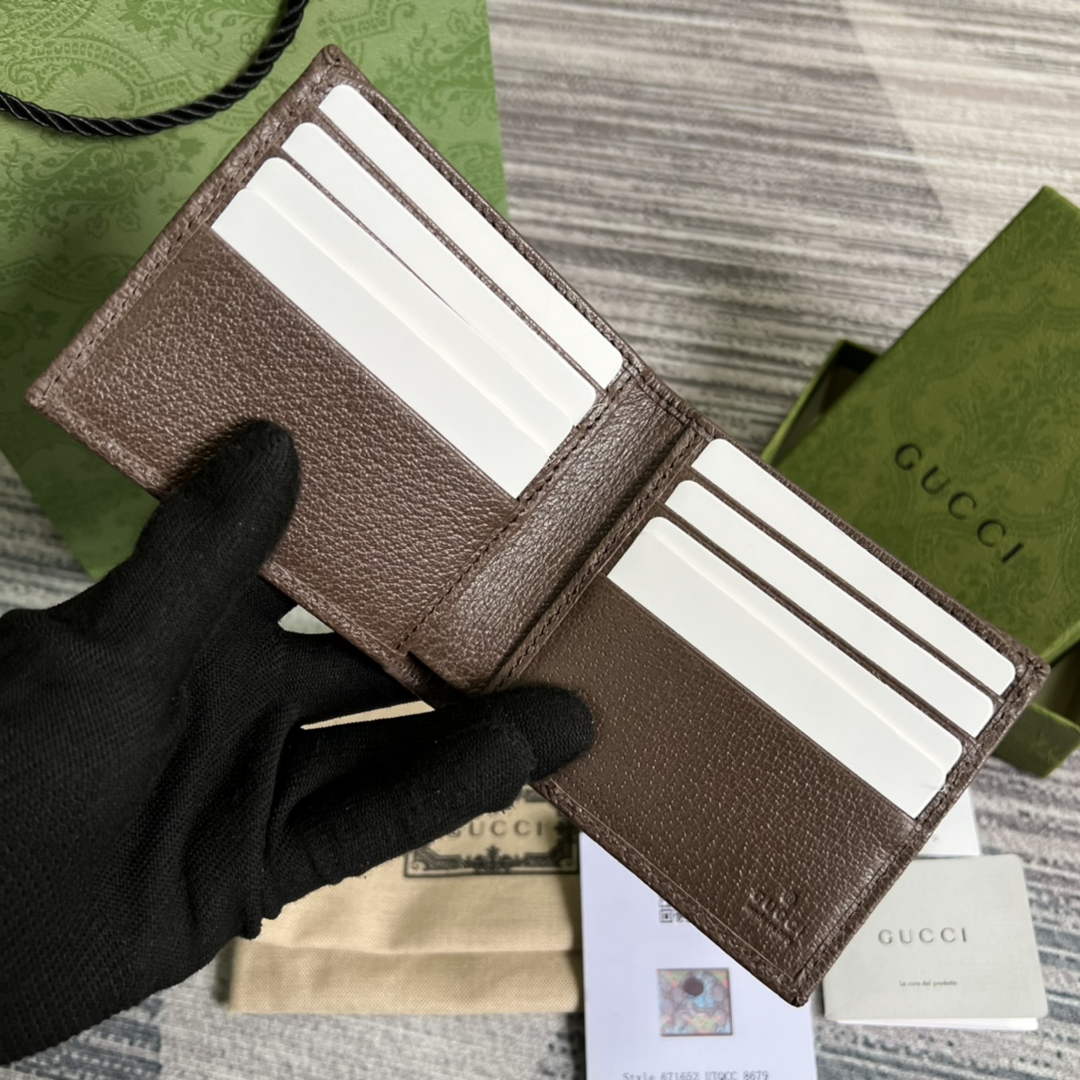 ‎Gucci 671652 Wallet with tiger print brown