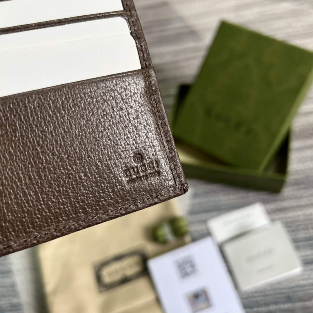 ‎Gucci 671652 Wallet with tiger print brown