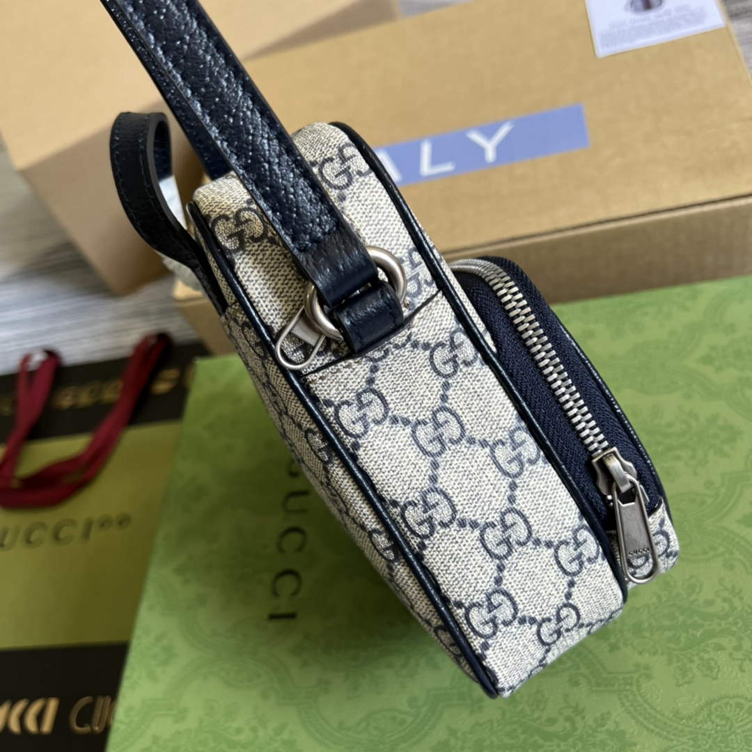 Gucci 671682 Ophidia mini bag blue leather