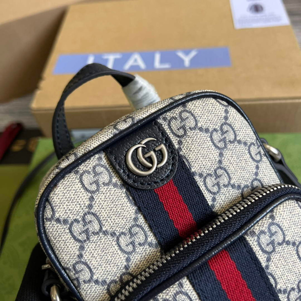 Gucci 671682 Ophidia mini bag blue leather