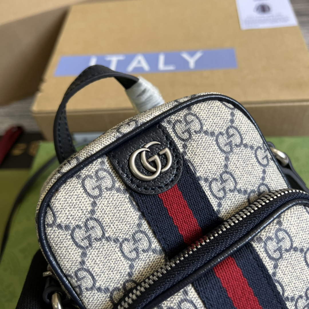 Gucci 671682 Ophidia mini bag blue leather
