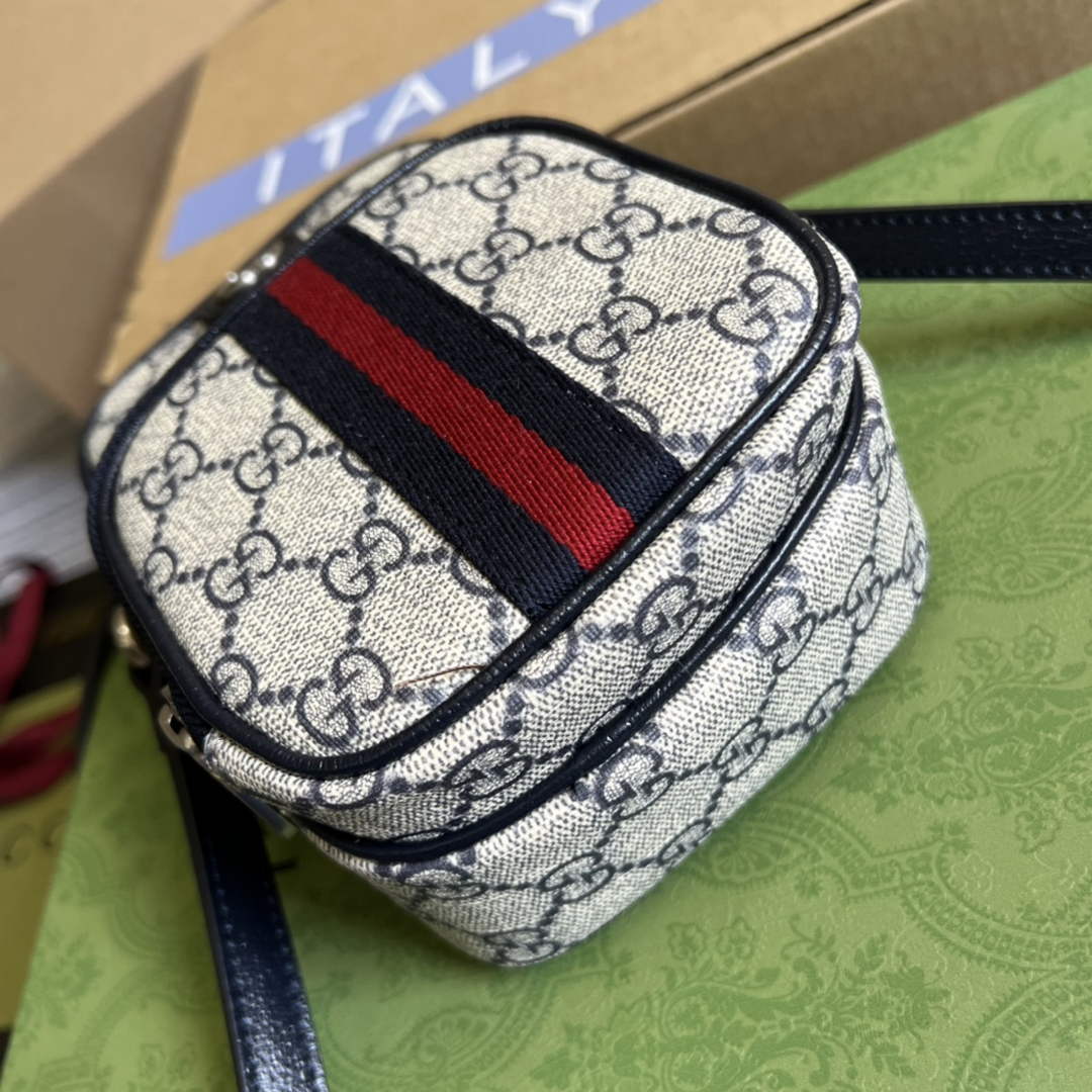 Gucci 671682 Ophidia mini bag blue leather