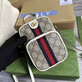 Gucci 671682 Ophidia mini bag white leather