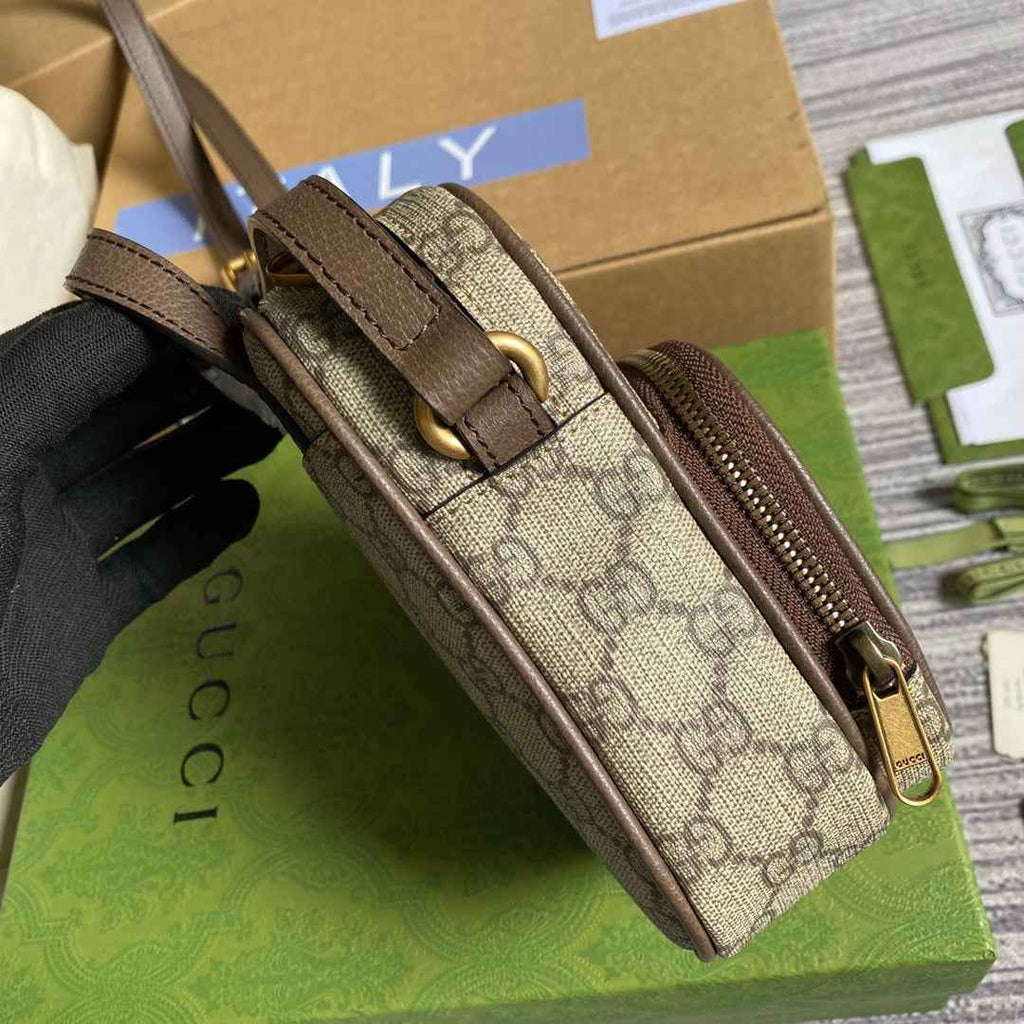 Gucci 671682 Ophidia mini bag Brown leather