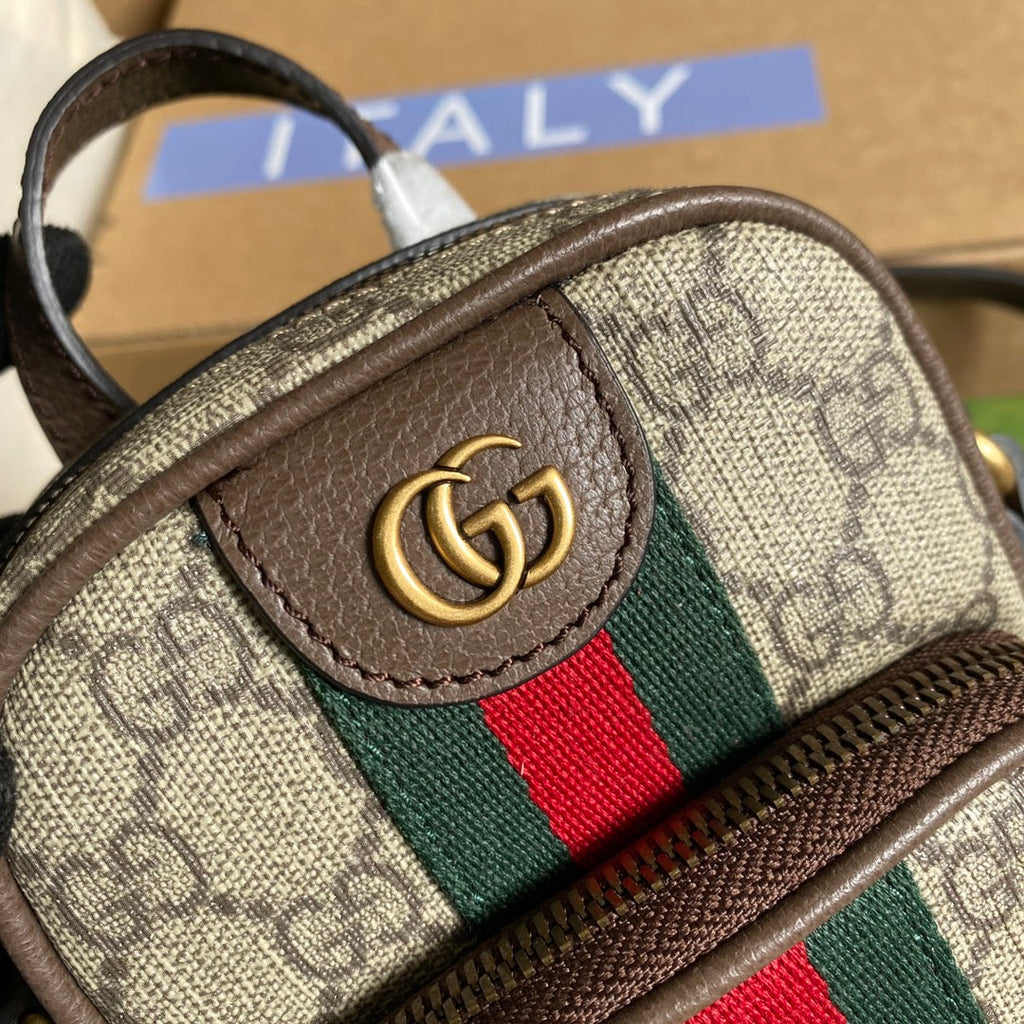 Gucci 671682 Ophidia mini bag Brown leather