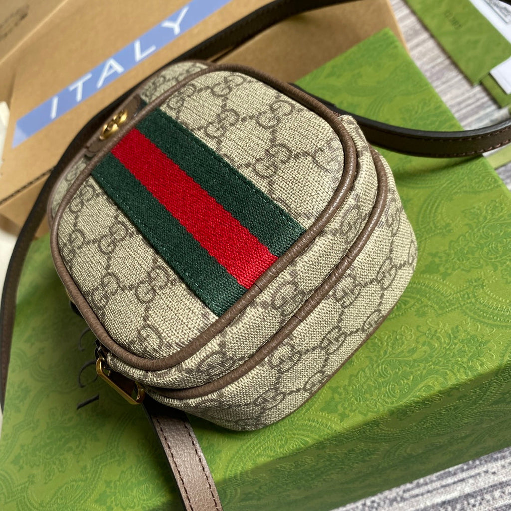 Gucci 671682 Ophidia mini bag Brown leather