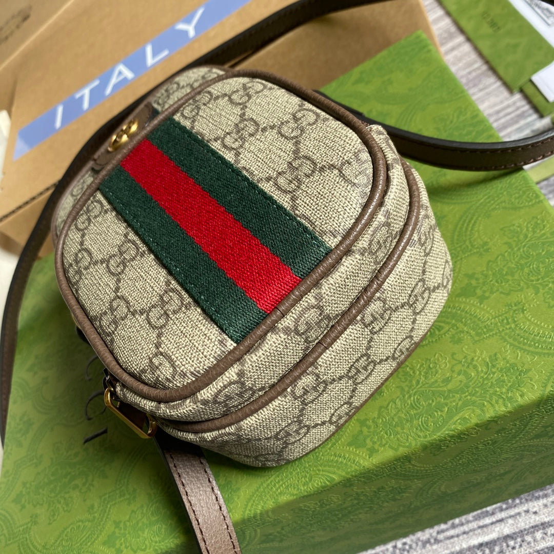 Gucci 671682 Ophidia mini bag Brown leather