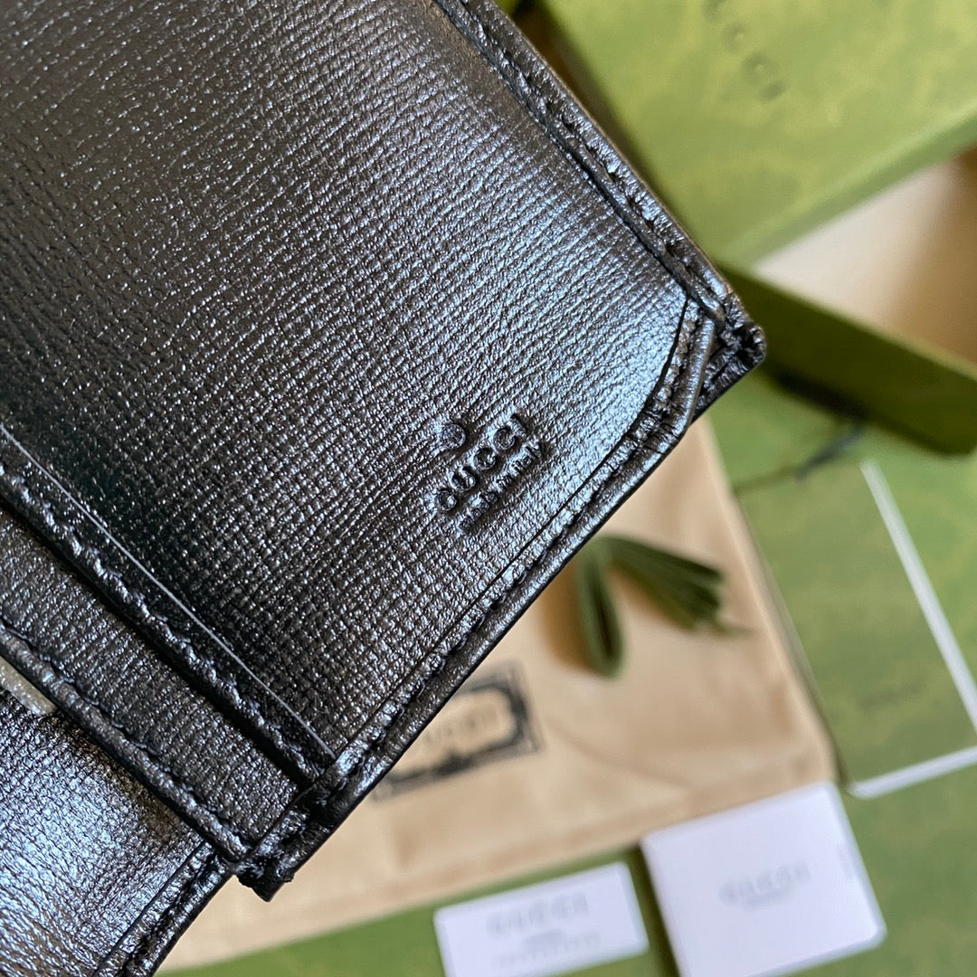 Gucci ‎‎672947 Long wallet with Interlocking G Black leather