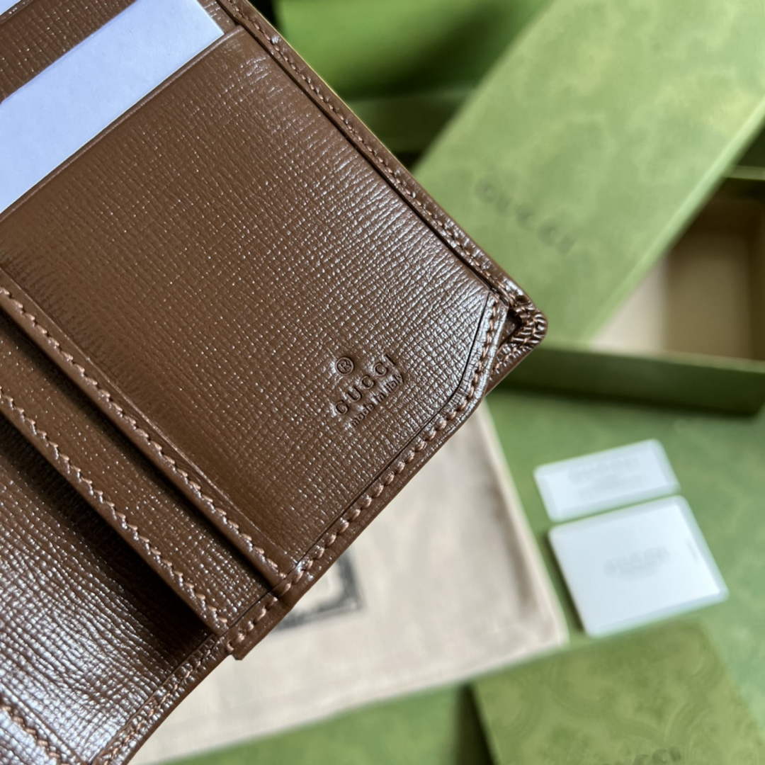 Gucci ‎‎672947 Long wallet with Interlocking G Brown leather