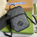 Gucci 672952 Mini bag with Interlocking G Black leather