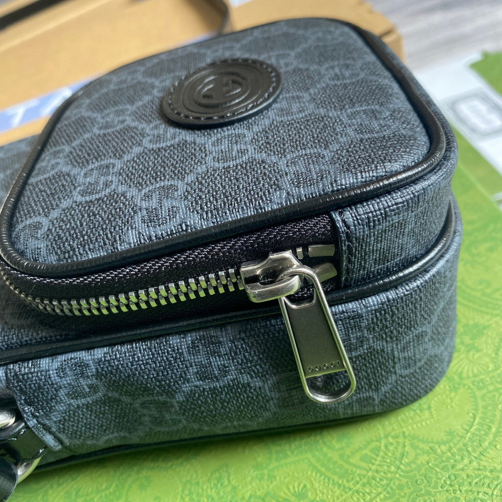 Gucci 672952 Mini bag with Interlocking G Black leather