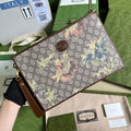 Gucci ‎GG pouch 672953 Beige and brown GG Supreme canvas