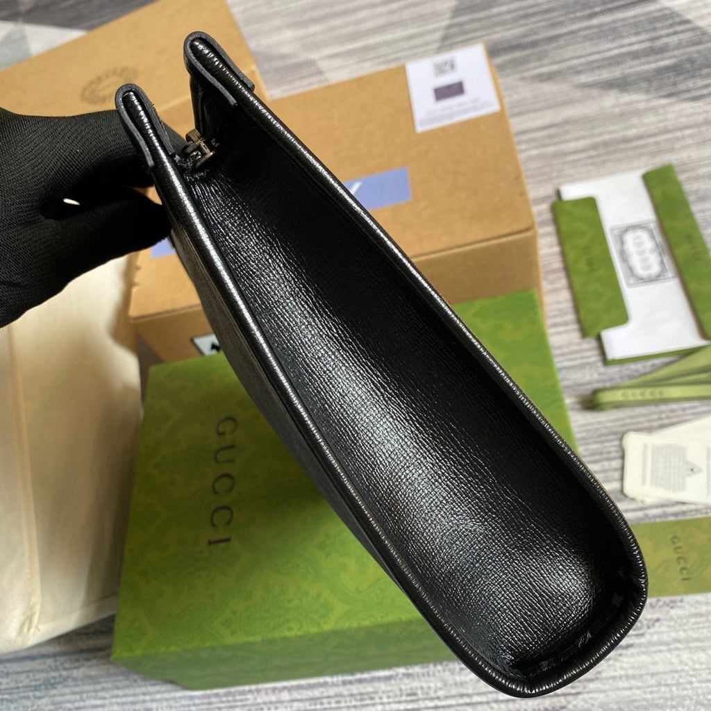 Gucci ‎‎672956 Beauty case with Interlocking G Black leather