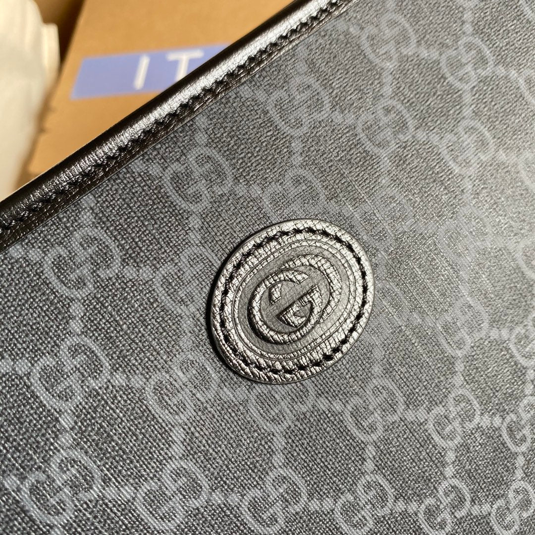 Gucci ‎‎672956 Beauty case with Interlocking G Black leather