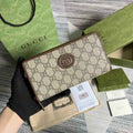 ‎Gucci 673003 Zip around wallet with Interlocking G brown