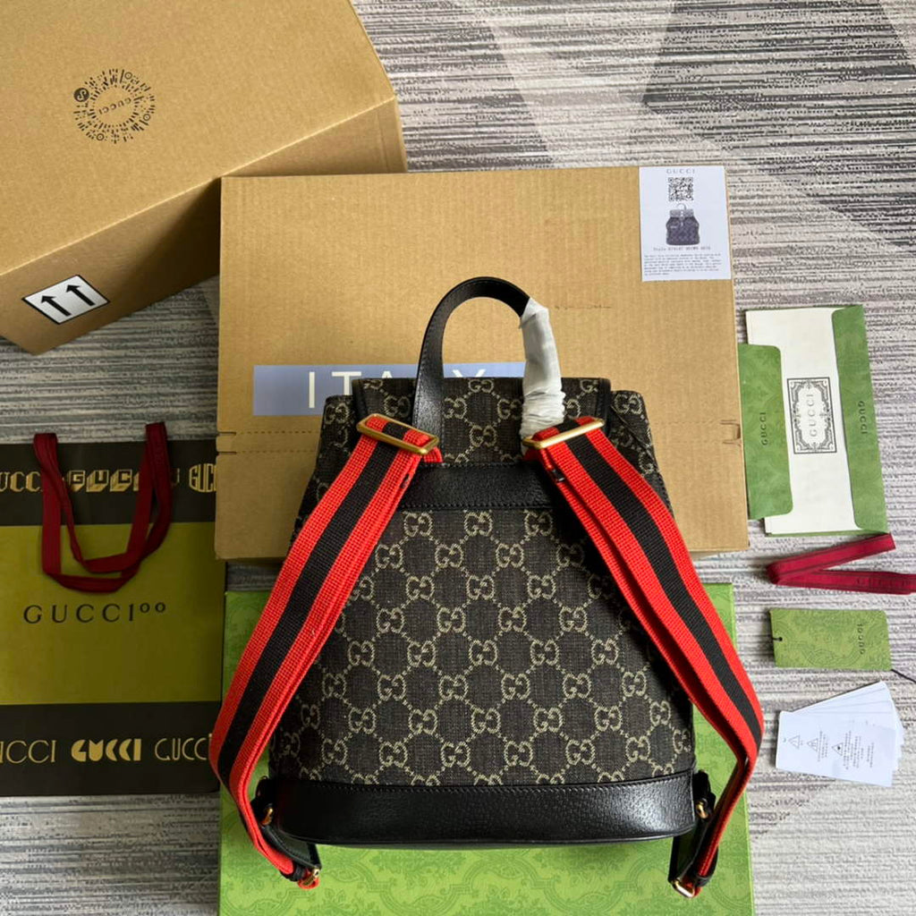 Gucci 674147 Backpack with Interlocking G black GG Supreme