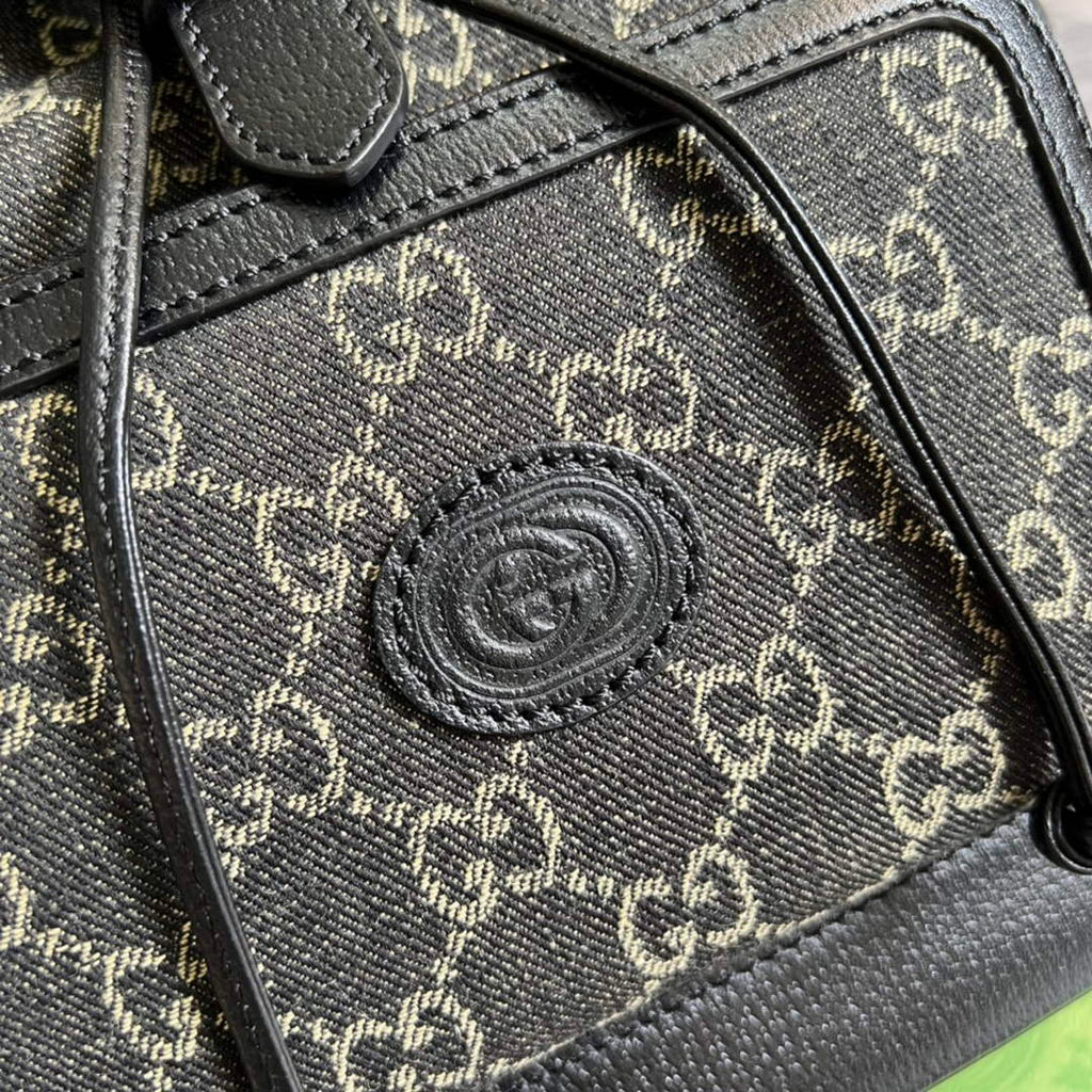 Gucci 674147 Backpack with Interlocking G black GG Supreme