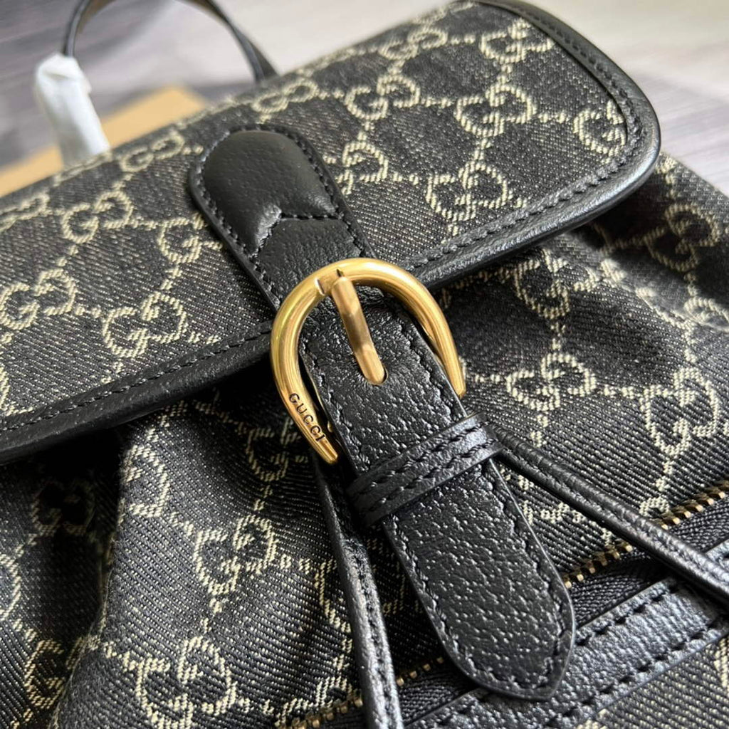 Gucci 674147 Backpack with Interlocking G black GG Supreme