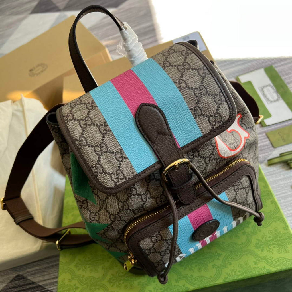 Gucci 674147 Backpack with Interlocking G brown GG Supreme