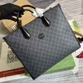 Gucci 674148 Medium tote with Interlocking G Black leather