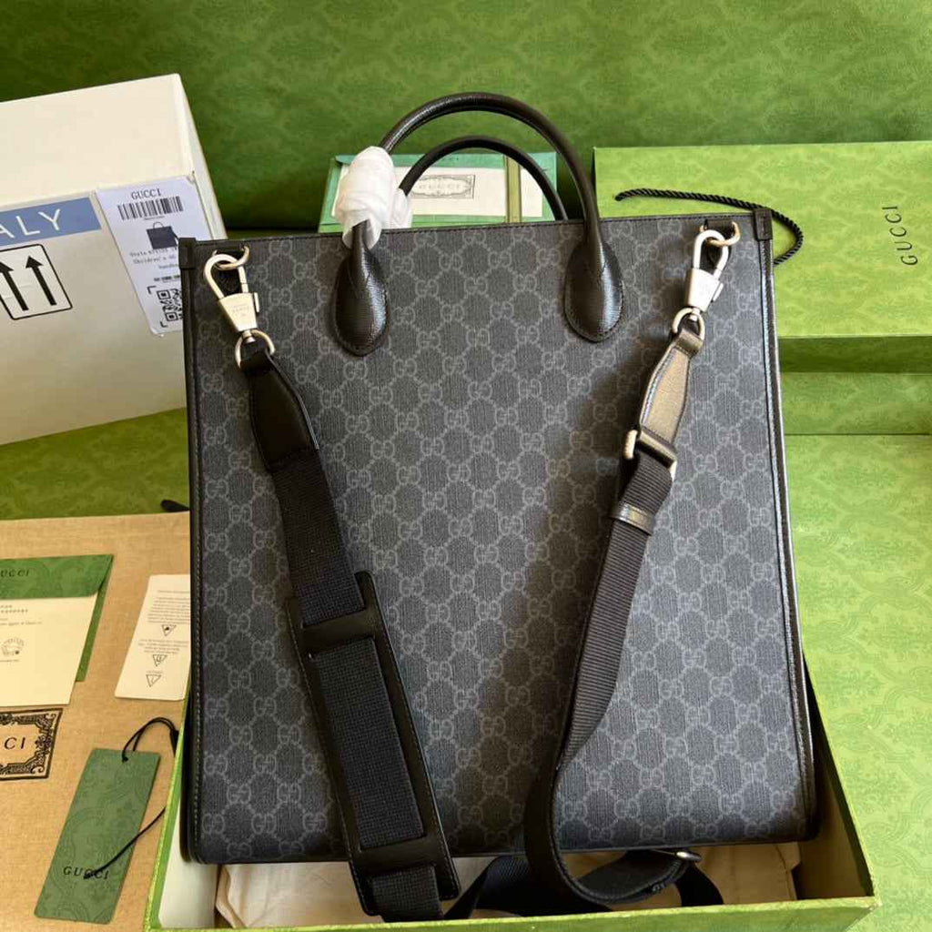 Gucci ‎674155 Medium tote with Interlocking G Black leather