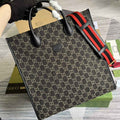 Gucci ‎674155 Medium tote with Interlocking G Black GG Supreme canvas