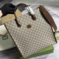Gucci ‎674155 Medium tote with Interlocking G Beige GG Supreme canvas