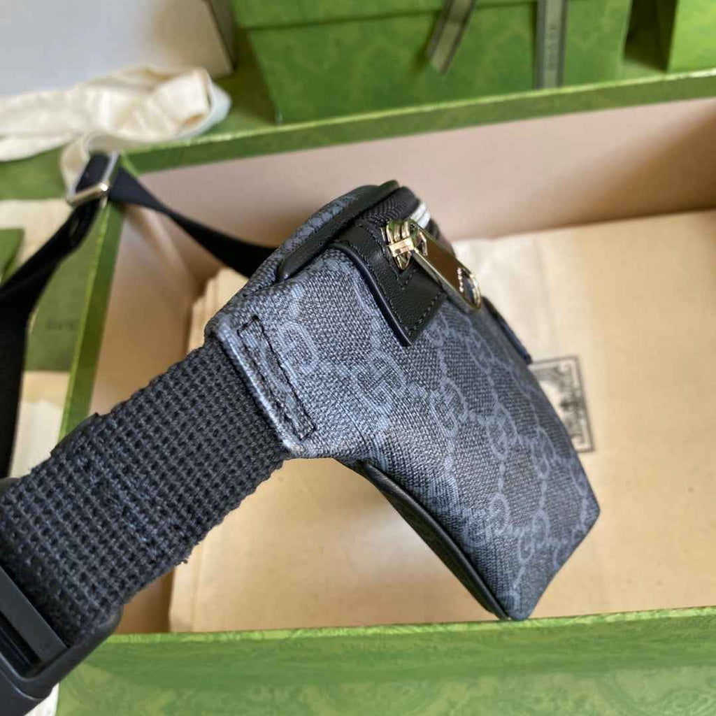 Gucci ‎675181 GG belt bag Black leather