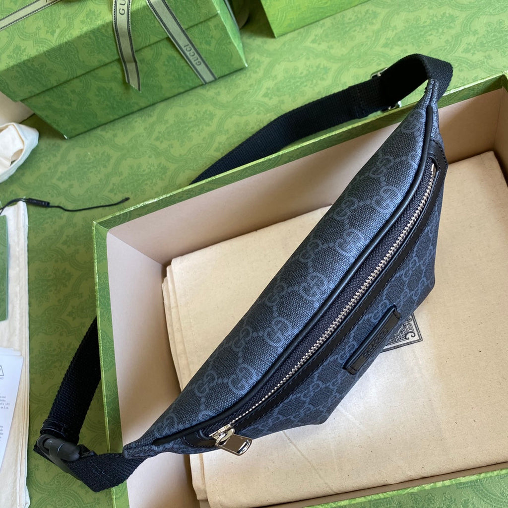 Gucci ‎675181 GG belt bag Black leather