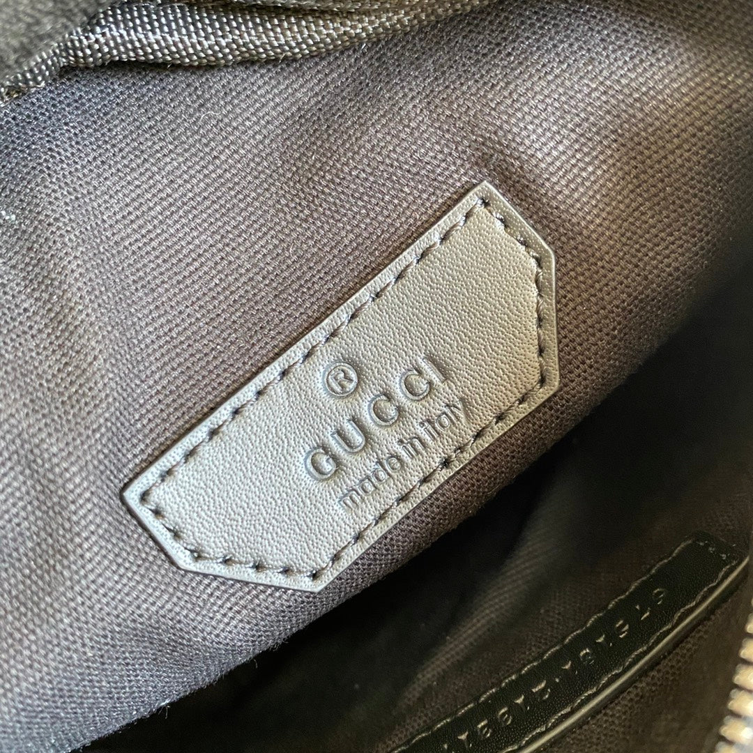 Gucci ‎675181 GG belt bag Black leather