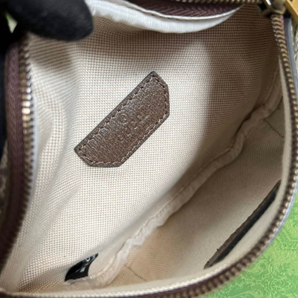 Gucci ‎675181 GG belt bag with Gucci tiger print Brown leather