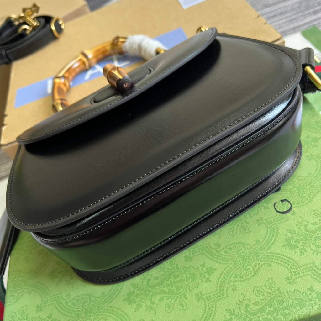 Gucci 675797 Bamboo1947 small top handle bag Black