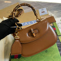 Gucci 675797 Bamboo1947 small top handle bag Brown Leather