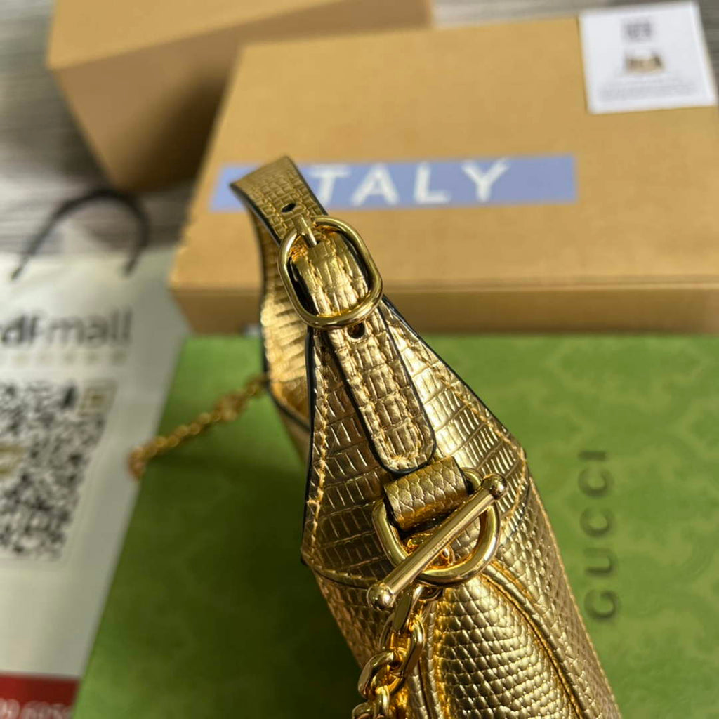 Gucci 675799 Jackie 1961 lizard mini bag Gold