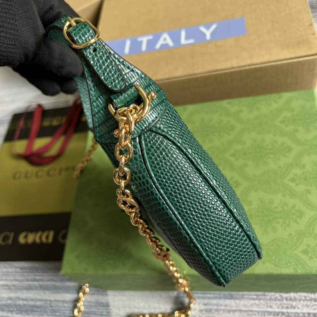 Gucci 675799 Jackie 1961 lizard mini bag Green