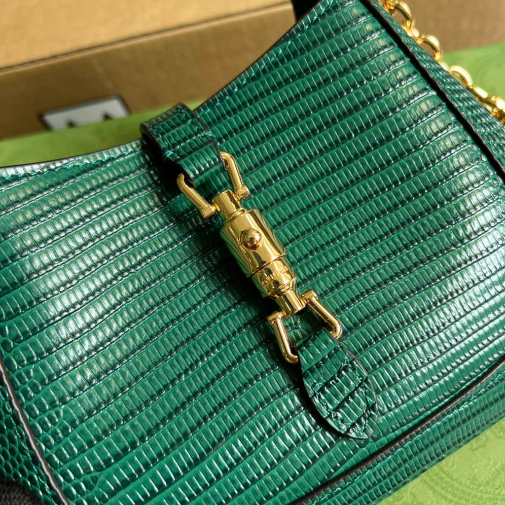Gucci 675799 Jackie 1961 lizard mini bag Green