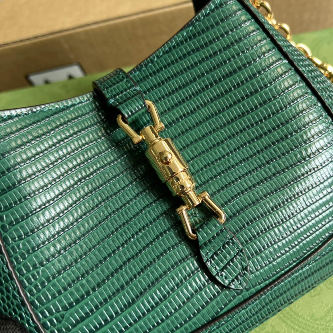 Gucci 675799 Jackie 1961 lizard mini bag Green