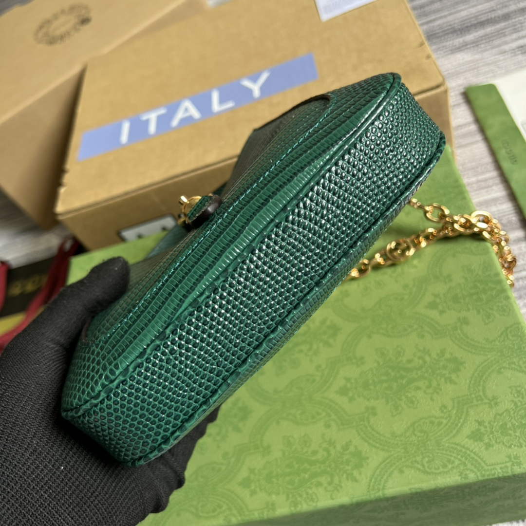 Gucci 675799 Jackie 1961 lizard mini bag Green