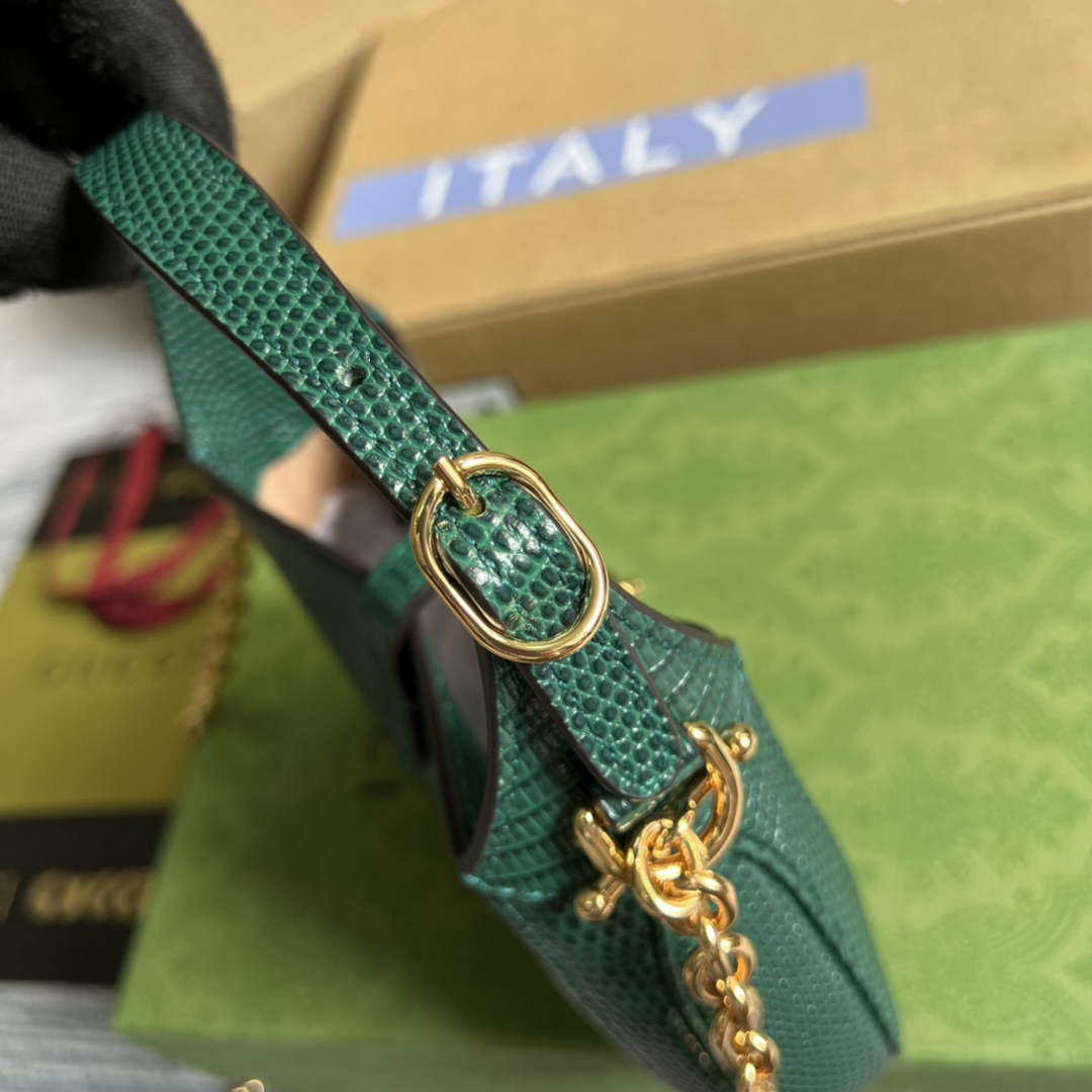 Gucci 675799 Jackie 1961 lizard mini bag Green