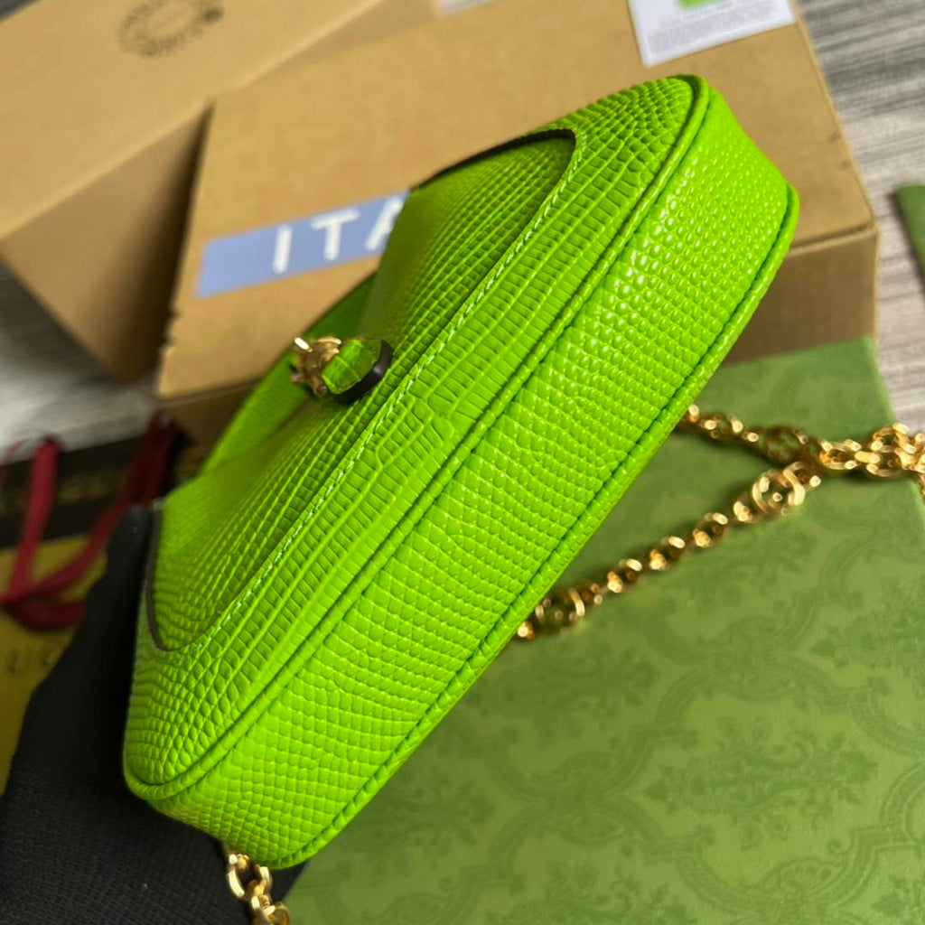 Gucci 675799 Jackie 1961 lizard mini bag Light Green