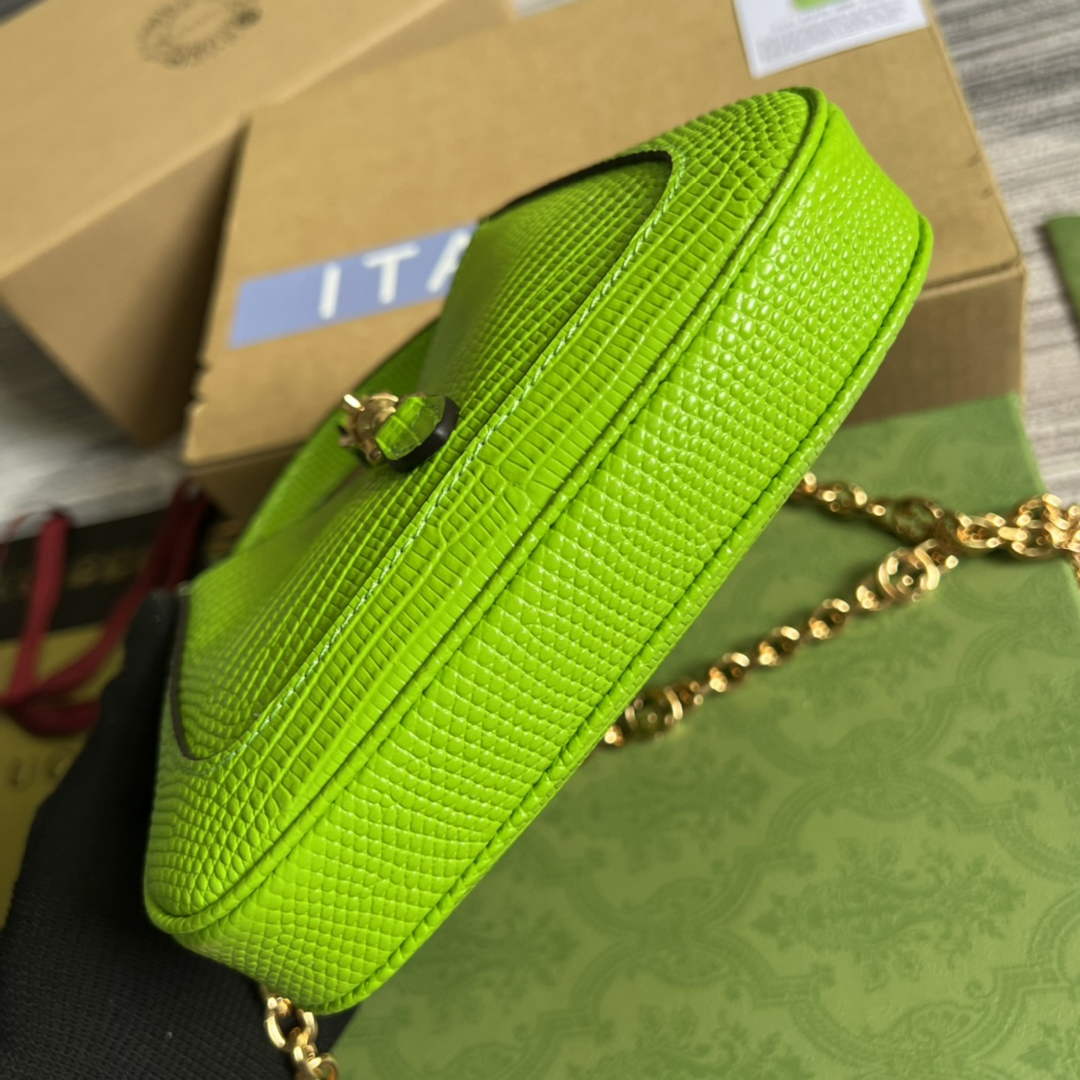 Gucci 675799 Jackie 1961 lizard mini bag Light Green