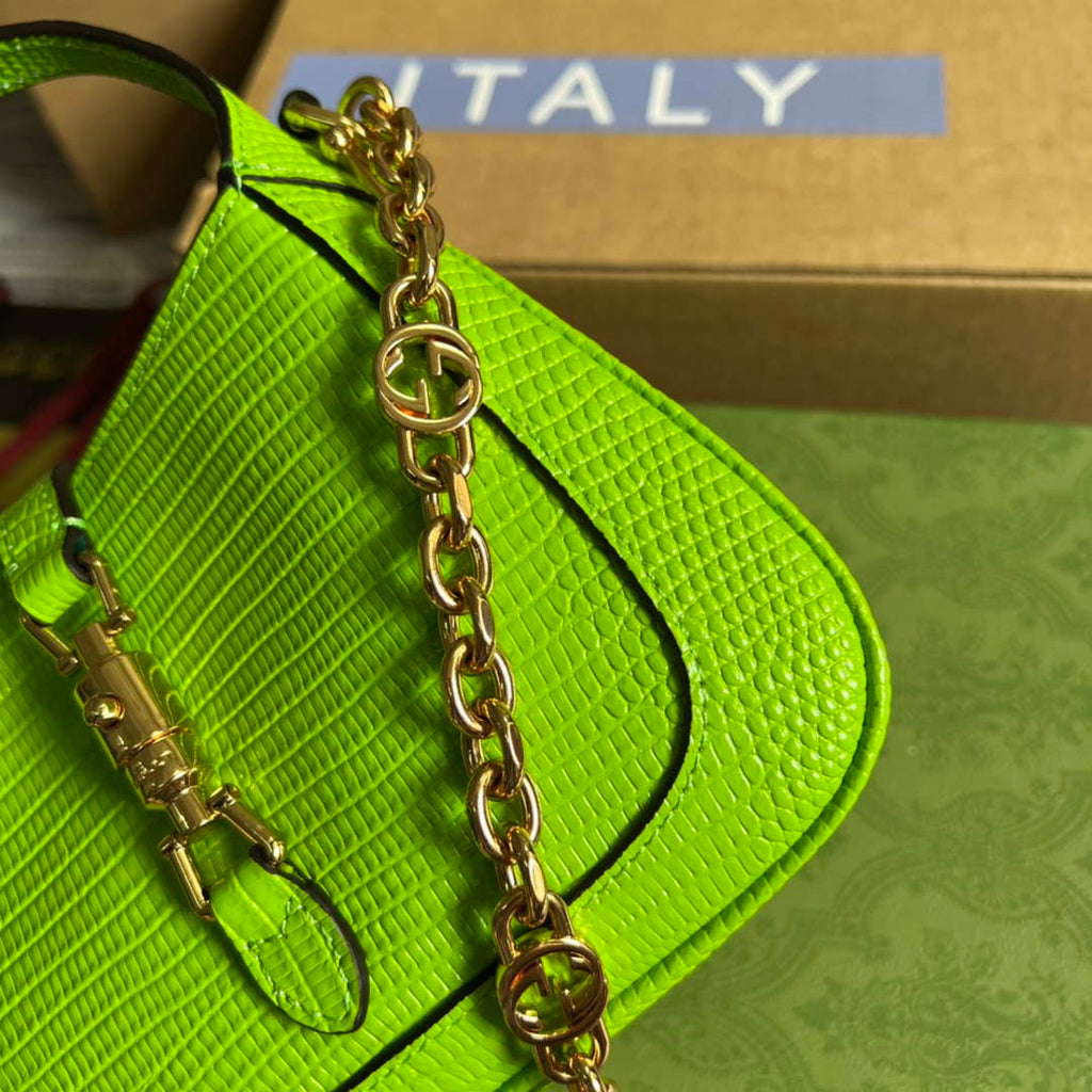 Gucci 675799 Jackie 1961 lizard mini bag Light Green