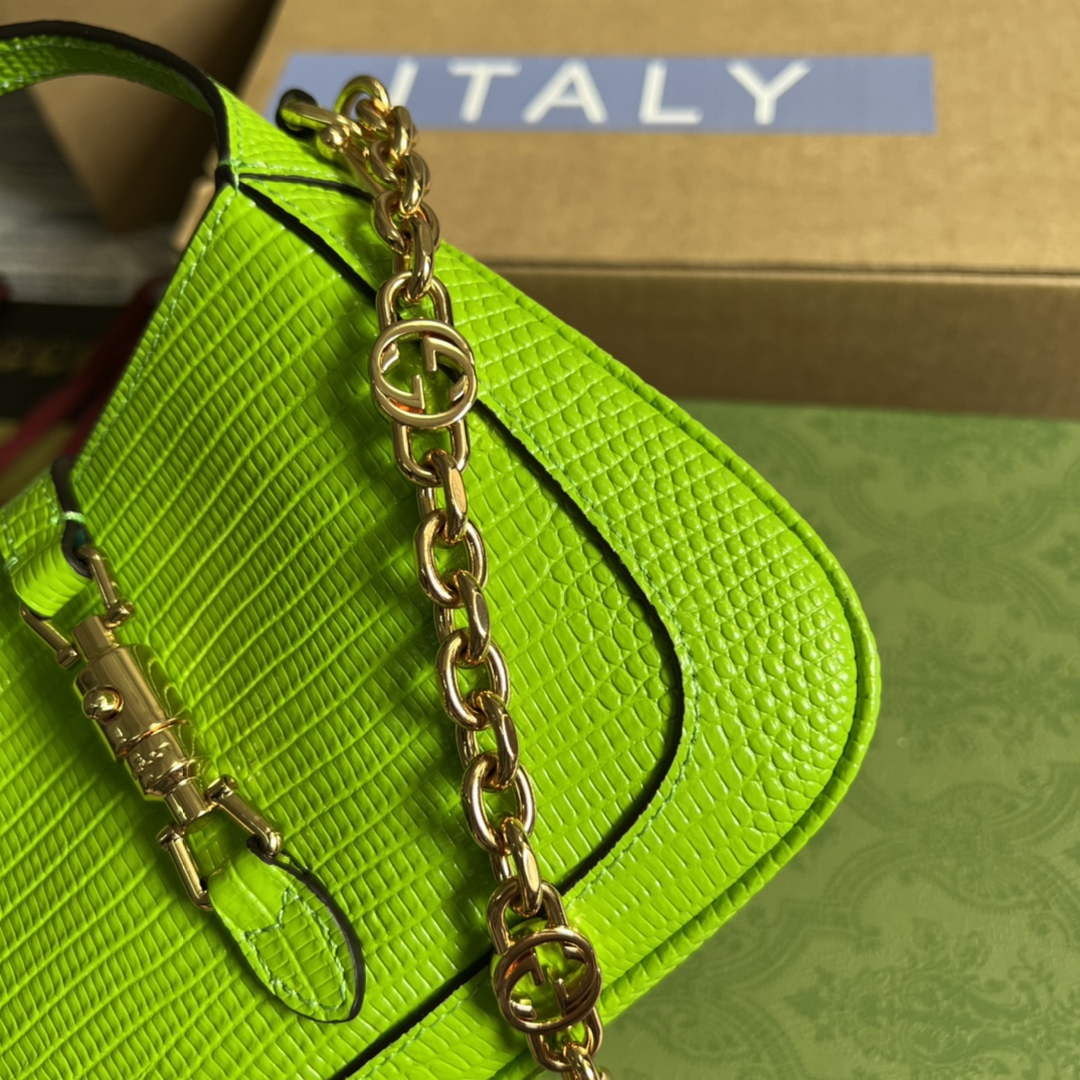 Gucci 675799 Jackie 1961 lizard mini bag Light Green