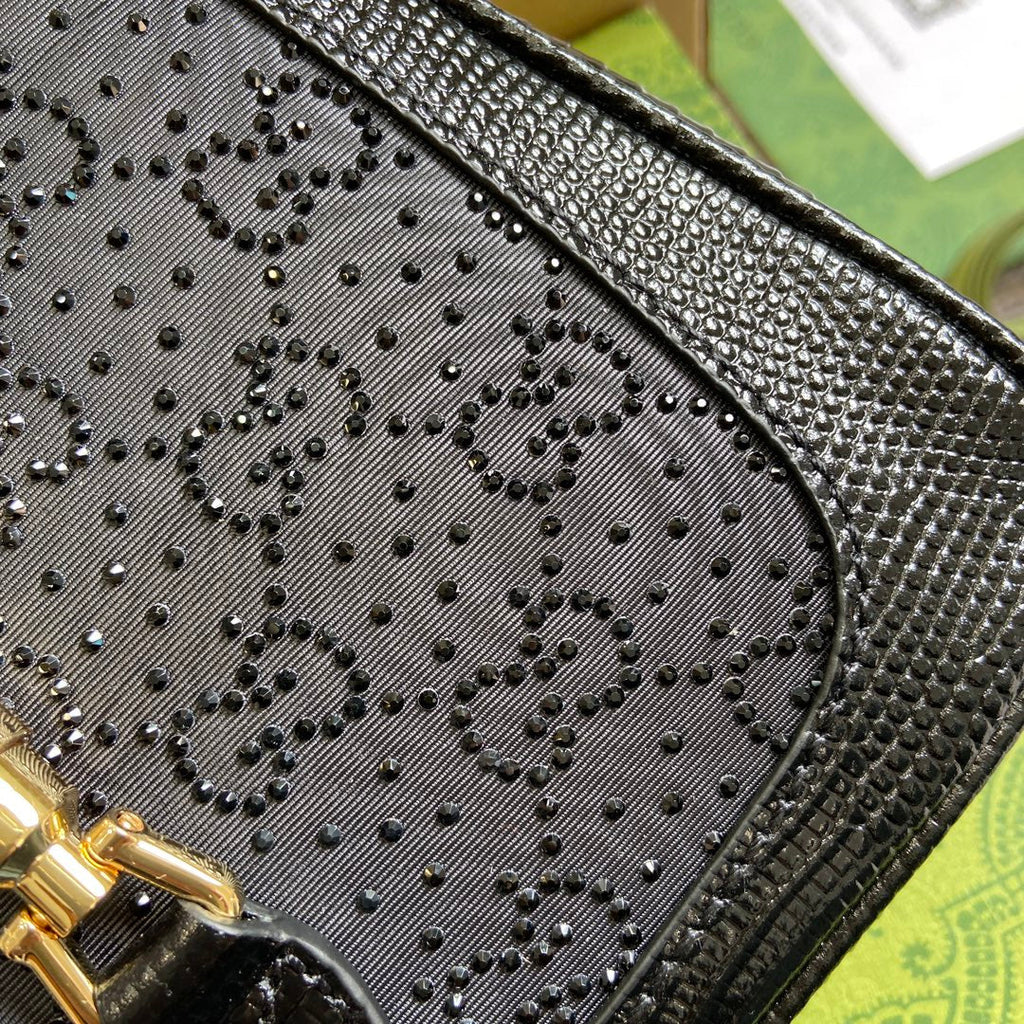 Gucci 675799 Jackie 1961 mini GG shoulder bag Black