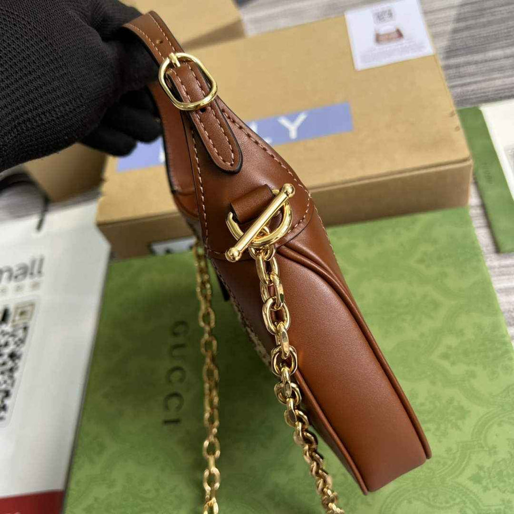 Gucci 675799 Jackie 1961 mini GG shoulder bag brown