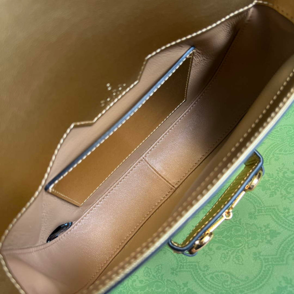 Gucci 675801 Horsebit 1955 lizard mini bag gold leather