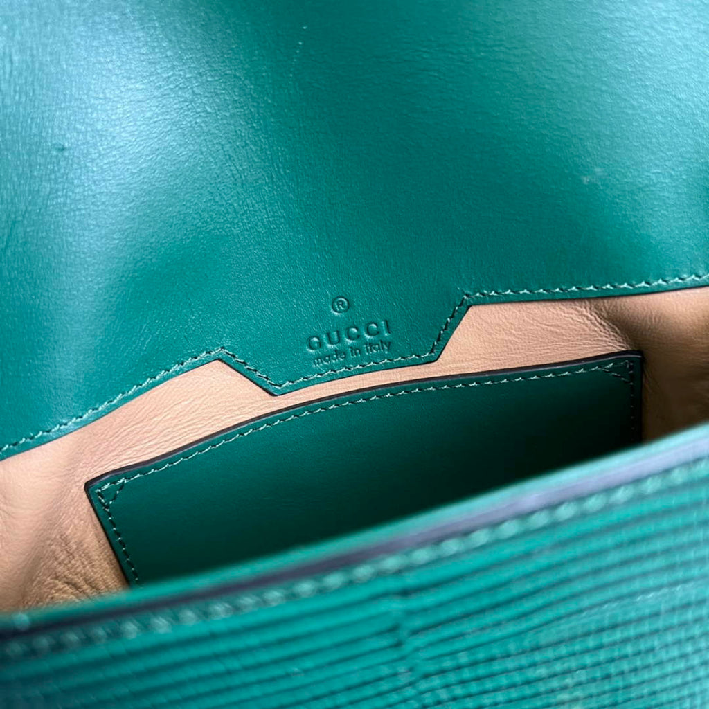 Gucci 675801 Horsebit 1955 lizard mini bag green leather