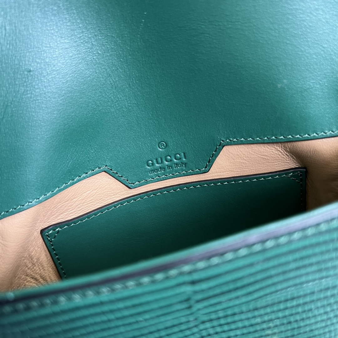 Gucci 675801 Horsebit 1955 lizard mini bag green leather