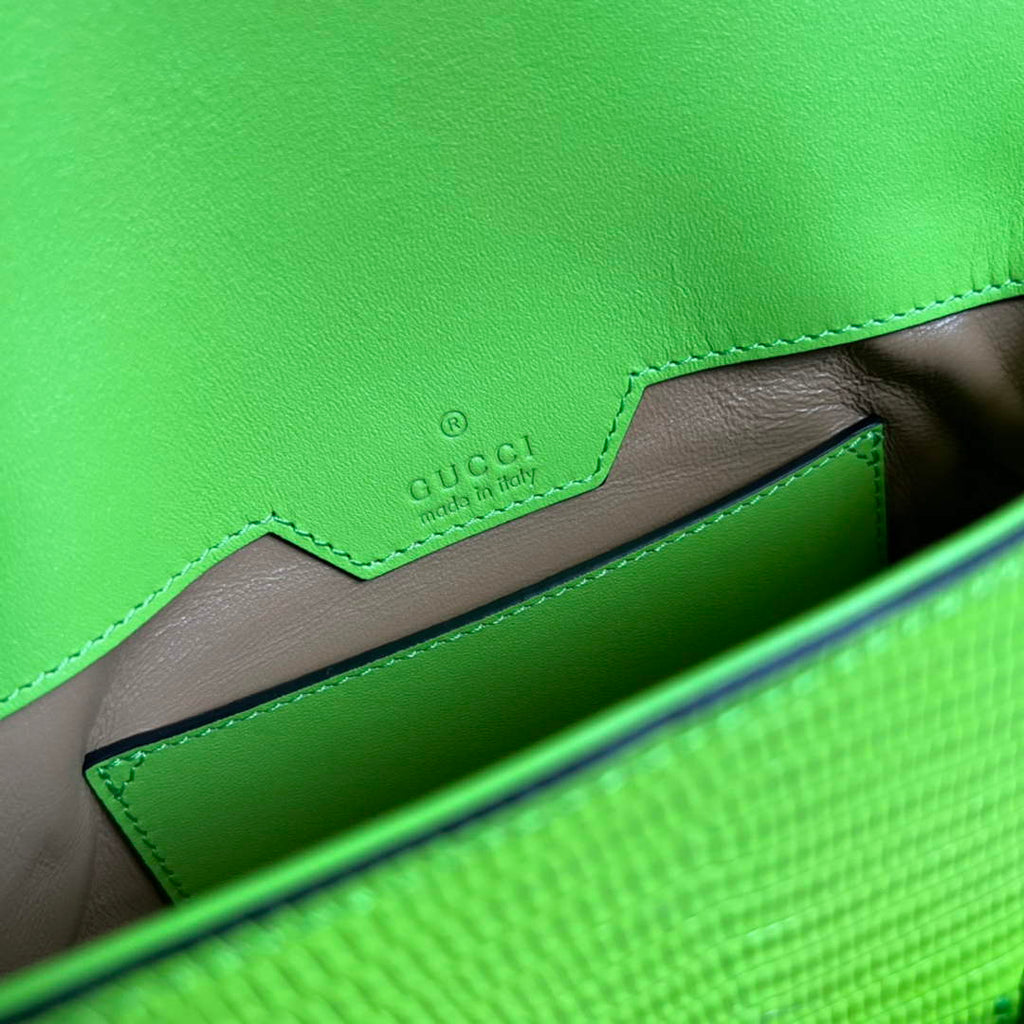 Gucci 675801 Horsebit 1955 lizard mini bag light green leather