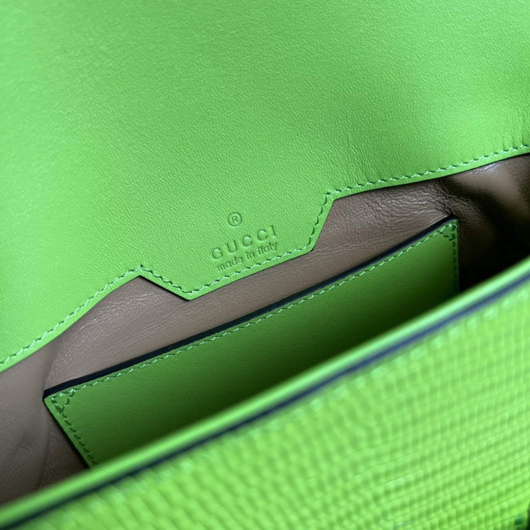 Gucci 675801 Horsebit 1955 lizard mini bag light green leather